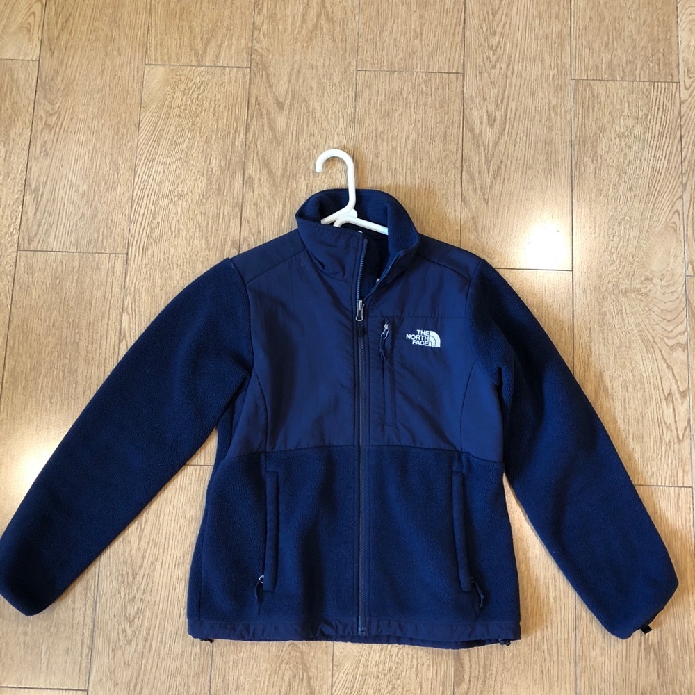 Navy fleece North Face Jacket